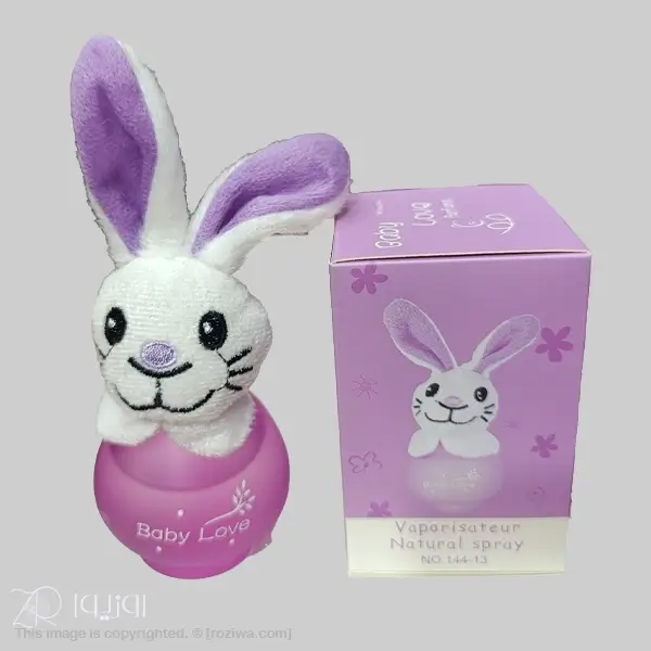 عطر بچه گانه عروسکی بیبی لاو با رایحه‌ای شیرین و بی‌خطر برای بچه ها