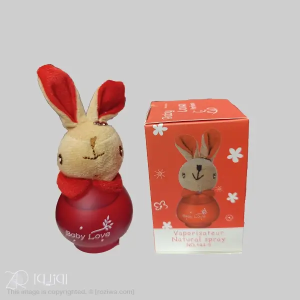 عطر بچه گانه عروسکی بیبی لاو با رایحه‌ای شیرین و بی‌خطر برای بچه ها